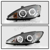 Toyota Camry 30 (02-06) UAE, Europe, USA фары передние черные со светящимися ободками, комплект 2 шт.