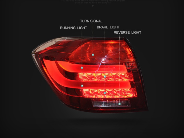 Toyota Highlander (07-10) фонари задние светодиодные тонированные, комплект 2 шт.