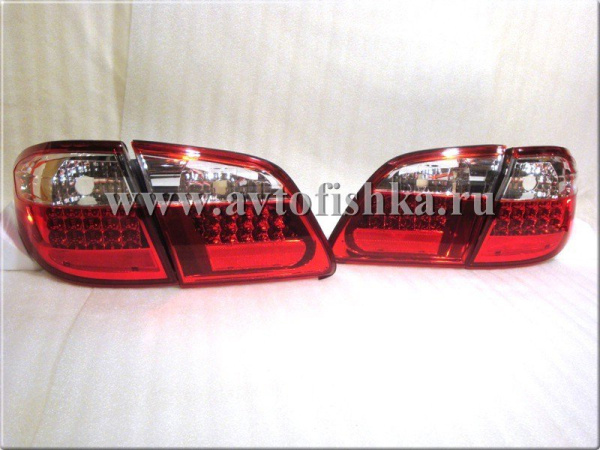 Nissan Maxima QX III (00-03) фонари задние светодиодные красно-белые, комплект лев.+прав.