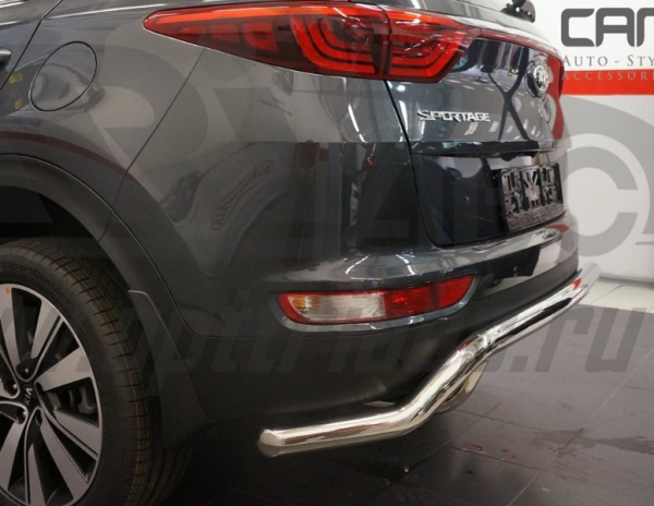 Kia Sportage (16–) Защита заднего бампера одинарная волна d 60 мм, нерж.