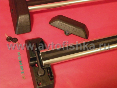 Hummer H3 (05-) рейлинги поперечные с замками, алюминиевые - багажник на крышу