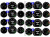 Mercedes W201 190 светящиеся шкалы приборов - накладки на циферблаты панели приборов, дизайн № 3