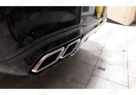 Mercedes-Benz E-Klasse W213 2016 - 2020 Диффузор заднего бампера хром молдинг 6.3S AMG
