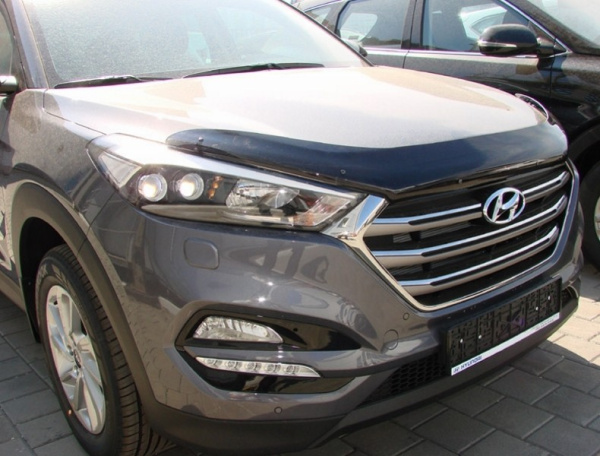 Hyundai Tucson (16–) Дефлектор капота, темный