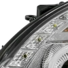 Lexus GS300, GS400, GS430, Toyota Aristo (97-05) фары передние линзовые хромированные со светящимися ободками и DRL подсветкой, комплект 2 шт.
