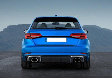 Диффузор RS3 в бампер для Audi A3 хэтчбек 2017-2020