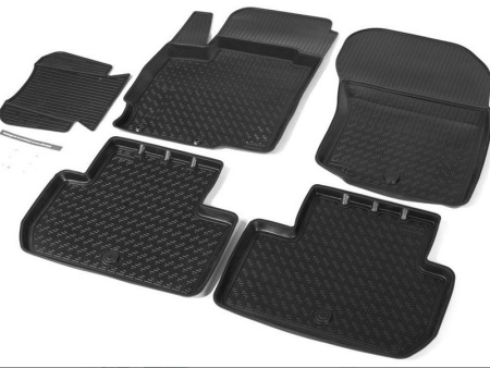 Mitsubishi Outlander (12–/14–/15–) Коврики салона (полиуретан), чёрные