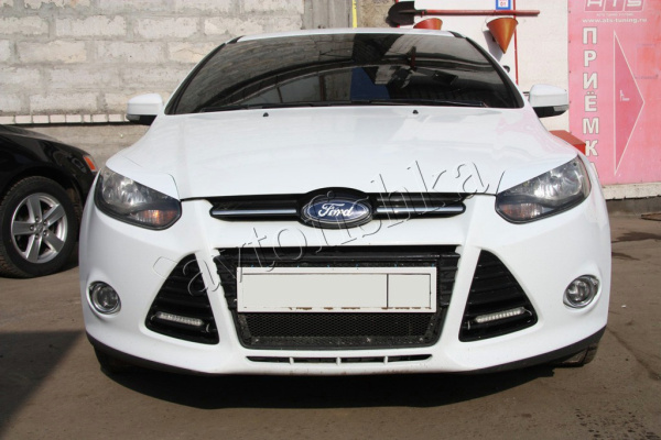 Ford Focus 3 (12 – 14) реснички на фары №1 широкие