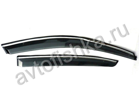Honda Accord (2007-) дефлекторы окон тонированные с хромированным молдингом