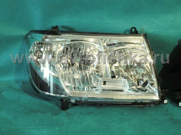Toyota Land Cruiser 100 (05-08) фары передние хромированные, под корректор, дизайн Land Cruiser 200, комплект 2 шт.