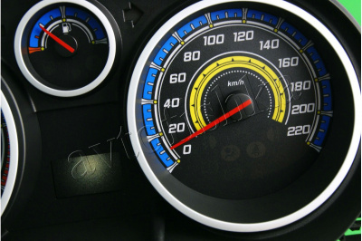 Opel Corsa D светодиодные шкалы (циферблаты) на панель приборов