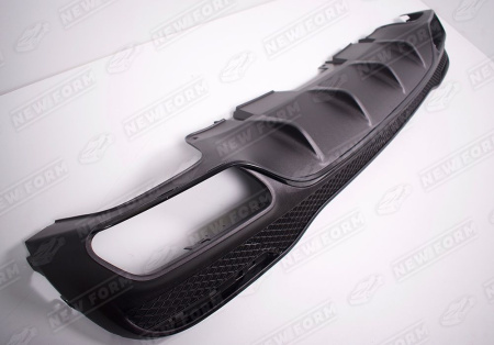 Mercedes-Benz GLE-Klasse W166 2015 - 2018 Диффузор черный заднего бампера с хром насадками на глушитель 6.3 AMG