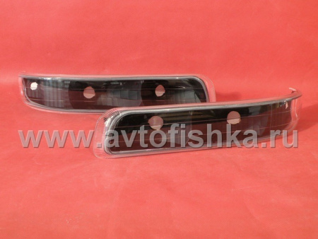 Chevrolet Tahoe, Suburban (99-06) фонари передние черные, подфарные, комплект 2 шт.