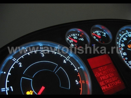 Audi A6 (C5) 1997-2004 светящиеся шкалы приборов - накладки на циферблаты панели приборов, дизайн № 1
