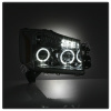 Nissan Titan (04-15), Armada (04-07) фары передние линзовые хромированные, со светящимися ободками и светодиодной подсветкой, комплект 2 шт.
