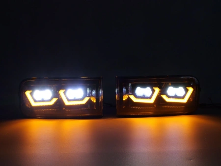 Toyota Land Cruiser 200 (2008-2011) противотуманные фары диодные с динамическими поворотниками