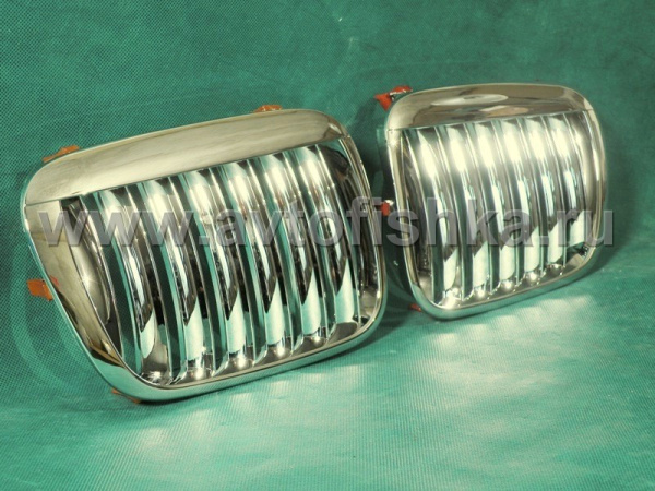 BMW 3 E46 (01-05) решетка радиатора хромированная, дизайн X5