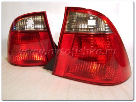 Ford Focus 2 ZX4 (05-07) 4 дв. седан USA фонари задние красно-белые, комплект 2 шт.