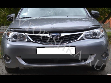 Дефлектор капота темный с надписью Subaru Impreza 2008-