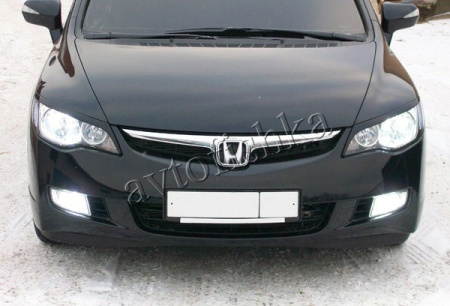 Honda Civic 4D 8 (06 – 12) реснички на фары №1 узкие
