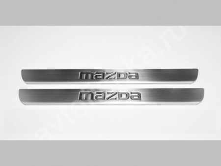 Mazda 6 (2008-) накладки на пороги из нержавеющей стали, 4 шт.