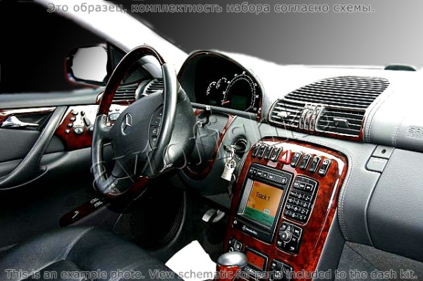 Декоративные накладки салона Mercedes Benz CL Class 2000-н.в. полный набор