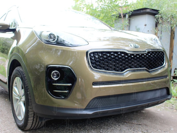 Kia Sportage (16–) Защита радиатора, чёрная, середина