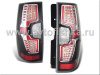 Chevrolet Tahoe, Suburban, GMC Yukon, Denali (07-) фонари задние черные, дизайн под светодиоды, комплект 2 шт.