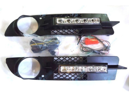 BMW 5 серии E60 (03-06) дневные ходовые огни DRL переднего бампера, комплект 2 шт.