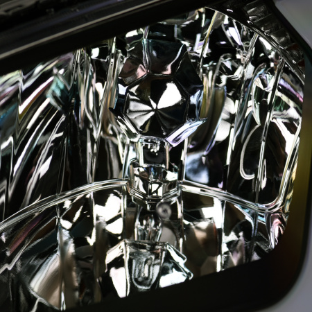 Honda Civic, Ferio (2003-2005) передние фары черные с светодиодными ДХО