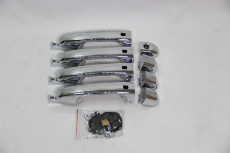 Toyota Land Cruiser 200 (2008-2015) штатные ручки дверей хромированные (кнопки на 4-x дверях), комплект 4 шт.
