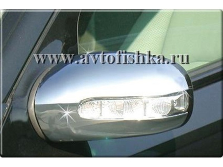 Mercedes C-class W203 хромированные накладки на боковые зеркала, комплект 2 шт.