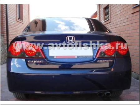 Honda Civic VIII (06-) фонари задние светодиодные красно-черные, комплект 2 шт.