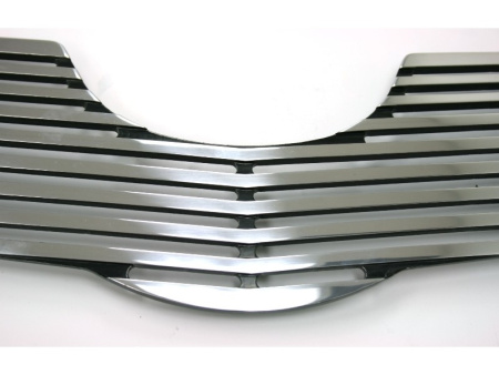 Ford Explorer (06-) нижняя накладка на решетку переднего бампера алюминиевая, горизонтальный дизайн.