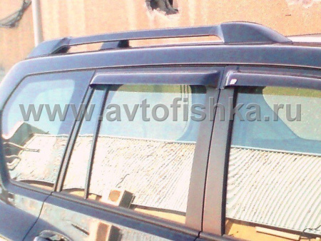 Toyota Land Cruiser Prado 150 (10-) черные продольные рейлинги на крышу, дизайн Оригинал Toyota, комплект 2 шт.