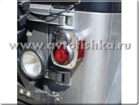 Jeep Wrangler (81-05) фонари задние светодиодные красно-хромированные, комплект 2 шт.