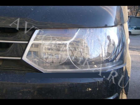 Защита передних фар прозрачная Volkswagen T5 2010-