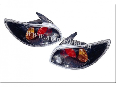 Peugeot 206 (98-) фонари задние карбоновые, дизайн Altezza, комплект 2 шт.