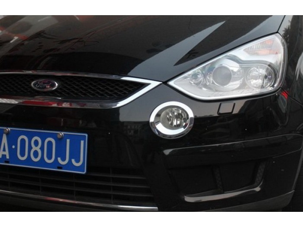 Ford S-Max (06-) хромированные накладки на противотуманные фары, пластик, комплект 2 шт.