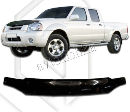 Дефлектор капота темный Nissan Navara (D22), NP300 2002-2004