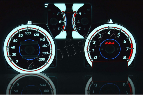 Toyota RAV4 I светодиодные шкалы (циферблаты) на панель приборов