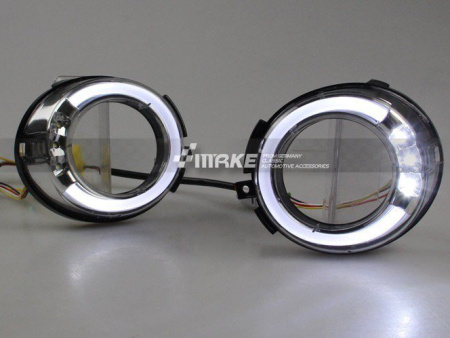 Toyota Land Cruiser Prado 150 (2010-) рамки противотуманных фар с подсветкой DRL и рулевым диммером