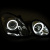 Lexus GS300, GS400, GS430, Toyota Aristo (97-05) фары передние линзовые хромированные со светящимися ободками, комплект 2 шт.