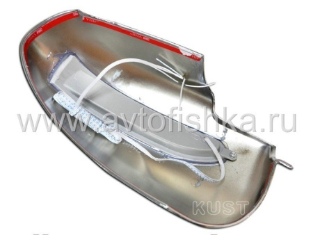 Chevrolet Cruze (08-) хромированные накладки на боковые зеркала со светодиодными поворотниками, комплект 2 шт.