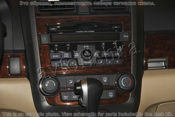 Декоративные накладки салона Honda CR-V 2010-н.в. базовый набор, Navigation Model