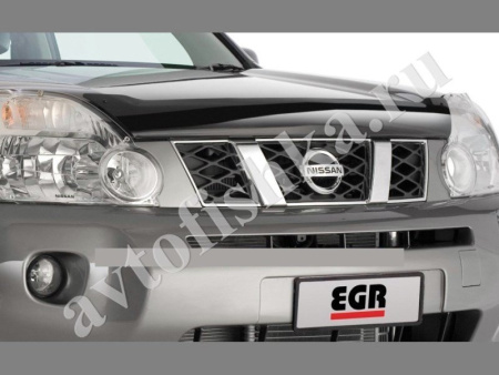 Дефлектор капота темный Nissan X-trail 2007-