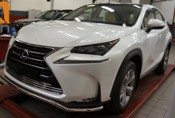 Lexus NX (14–) Защита переднего бампера одинарная d 42 мм, нерж.