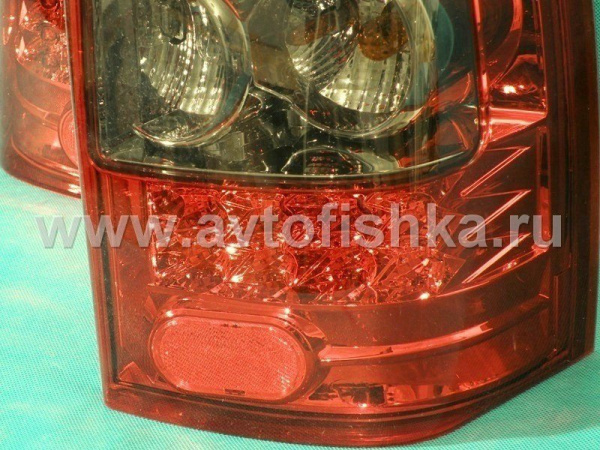 Mitsubishi Pajero 3 (2003-2006) фонари задние светодиодные красно-тонированные, комплект 2 шт.