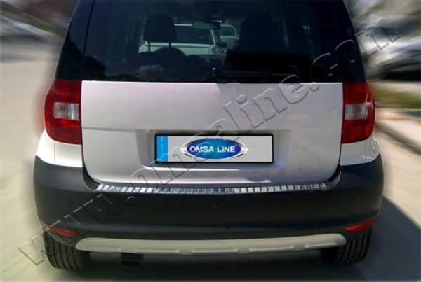 Skoda Yeti (09–/14–) Накладка на задний бампер, нерж.