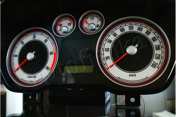 Ford Focus MK2 светодиодные шкалы (циферблаты) на панель приборов - дизайн 2